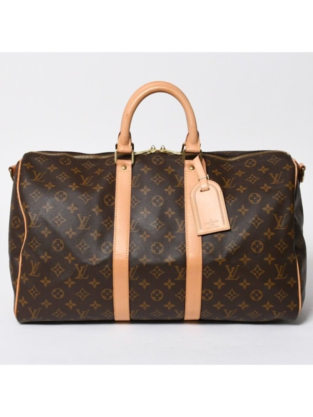 Louis Vuitton Boston Bag Keepall Bandouliere 45 Monogram Brown Gold